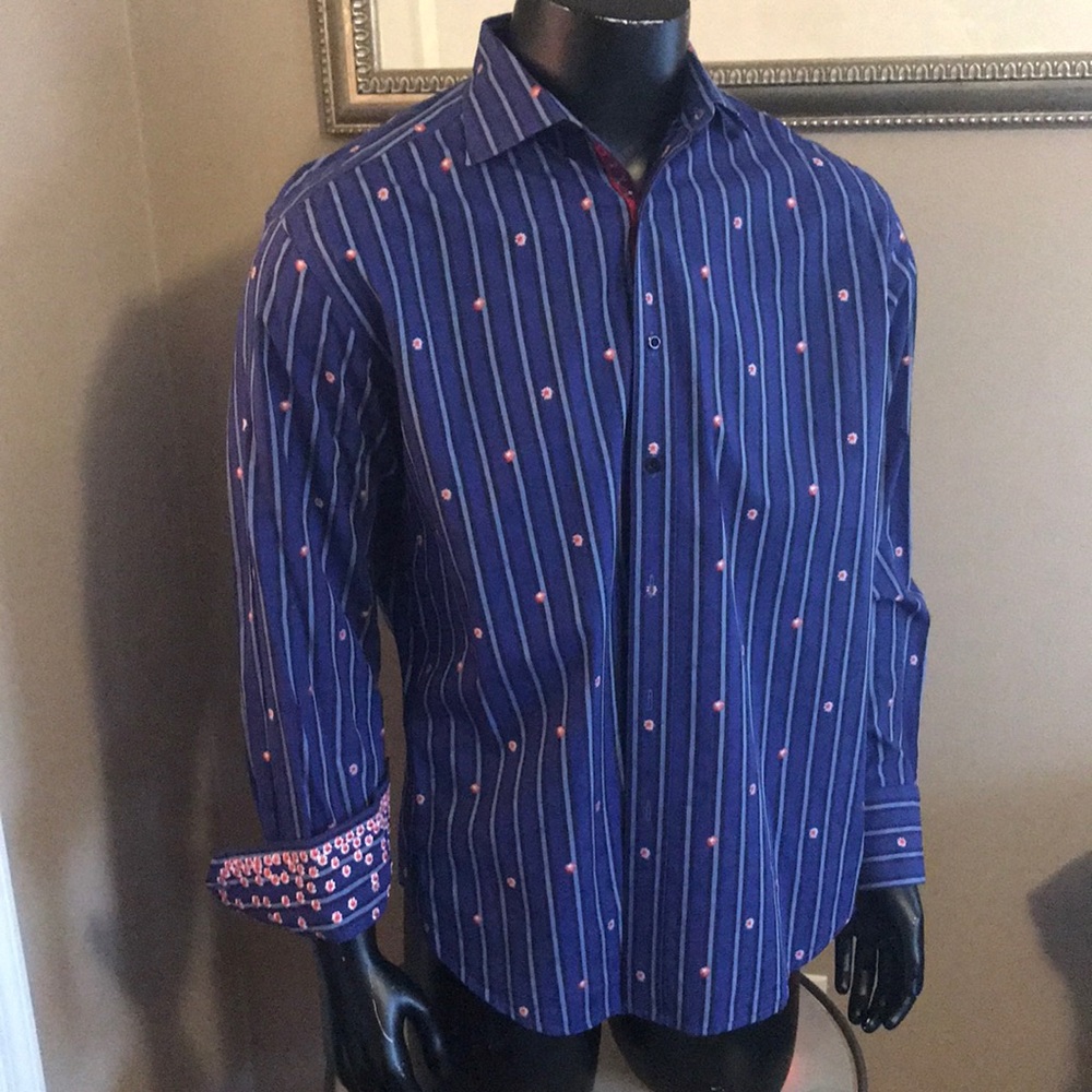 Amazing Robert Graham fireworks shirt in XL